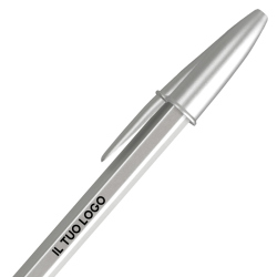 Penna a sfera Bic Cristal Re’New con fusto in metallo e stampa  personalizzata + 2 ricariche