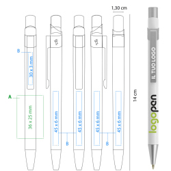 Penna a sfera in metallo Bic Metal Pro Mate Opaco con stampa logo