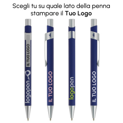 Penna a sfera in metallo Bic Metal Pro Soft con stampa logo