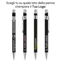 Penna a sfera in metallo Bic Metal Pro Soft con stampa logo