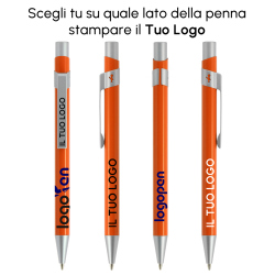 Penna a sfera in metallo Bic Metal Pro Lucido con stampa logo