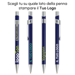 Penna a sfera in metallo Bic Metal Pro Lucido con stampa logo