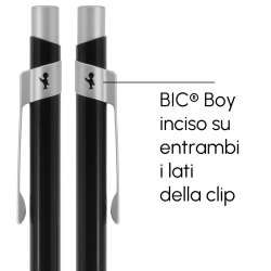 Penna a sfera in metallo Bic Metal Pro Lucido con stampa logo