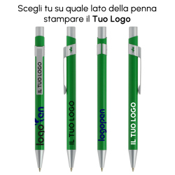 Penna a sfera in metallo Bic Metal Pro Lucido con stampa logo