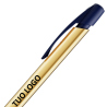 Penna a sfera Bic Media Clic Shine a scatto Fusto Oro con stampa Logo