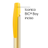 Penna a sfera Bic Media Clic Shine a scatto Fusto Oro con stampa Logo