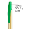 Penna a sfera Bic Media Clic Shine a scatto Fusto Oro con stampa Logo