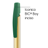 Penna a sfera Bic Media Clic Shine a scatto Fusto Oro con stampa Logo