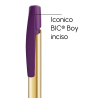 Penna a sfera Bic Media Clic Shine a scatto Fusto Oro con stampa Logo