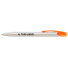 Penna a sfera Bic Media Clic Shine a scatto Fusto Argento con stampa Logo