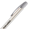 Penna a sfera Bic Media Clic Shine a scatto Fusto Argento con stampa Logo