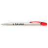 Penna a sfera Bic Media Clic Shine a scatto Fusto Argento con stampa Logo