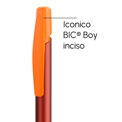 Penna a sfera Bic Media Clic Glacé Fusto Rosso opaco con stampa Logo