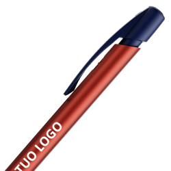 Penna a sfera Bic Media Clic Glacé Fusto Rosso opaco con stampa Logo