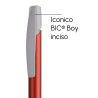 Penna a sfera Bic Media Clic Glacé Fusto Rosso opaco con stampa Logo