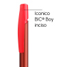 Penna a sfera Bic Media Clic Glacé Fusto Rosso opaco con stampa Logo