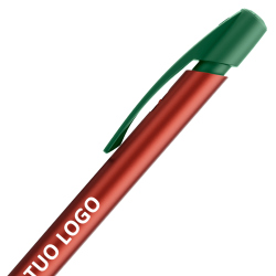 Penna a sfera Bic Media Clic Glacé Fusto Rosso opaco con stampa Logo