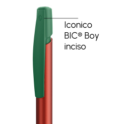 Penna a sfera Bic Media Clic Glacé Fusto Rosso opaco con stampa Logo