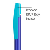 Penna a sfera Bic Media Clic Glacé Fusto Blu laccato con stampa Logo