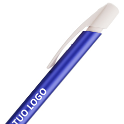 Penna a sfera Bic Media Clic Glacé Fusto Blu laccato con stampa Logo