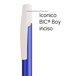 Penna a sfera Bic Media Clic Glacé Fusto Blu laccato con stampa Logo