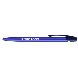 Penna a sfera Bic Media Clic Glacé Fusto Blu laccato con stampa Logo