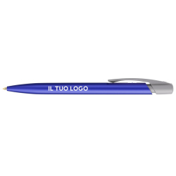 Penna a sfera Bic Media Clic Glacé Fusto Blu laccato con stampa Logo