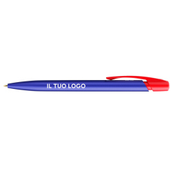 Penna a sfera Bic Media Clic Glacé Fusto Blu laccato con stampa Logo