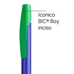 Penna a sfera Bic Media Clic Glacé Fusto Blu laccato con stampa Logo