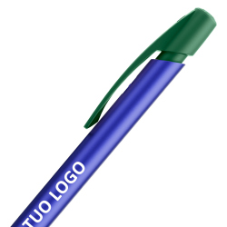 Penna a sfera Bic Media Clic Glacé Fusto Blu laccato con stampa Logo