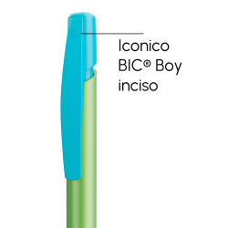 Penna a sfera Bic Media Clic Glacé Fusto Verde pastello con stampa Logo