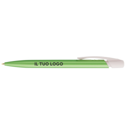 Penna a sfera Bic Media Clic Glacé Fusto Verde pastello con stampa Logo