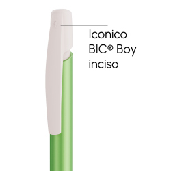 Penna a sfera Bic Media Clic Glacé Fusto Verde pastello con stampa Logo