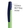 Penna a sfera Bic Media Clic Glacé Fusto Verde pastello con stampa Logo