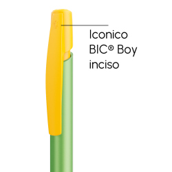 Penna a sfera Bic Media Clic Glacé Fusto Verde pastello con stampa Logo