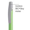 Penna a sfera Bic Media Clic Glacé Fusto Verde pastello con stampa Logo