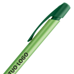 Penna a sfera Bic Media Clic Glacé Fusto Verde pastello con stampa Logo