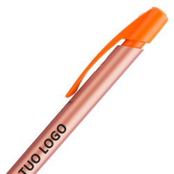 Penna a sfera Bic Media Clic Glacé Fusto Rosa con stampa personalizzata