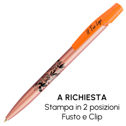 Penna a sfera Bic Media Clic Glacé Fusto Rosa con stampa personalizzata