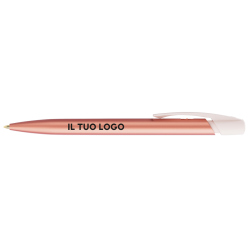 Penna a sfera Bic Media Clic Glacé Fusto Rosa con stampa personalizzata