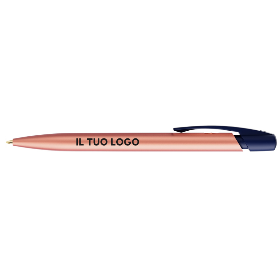 Penna a sfera Bic Media Clic Glacé Fusto Rosa con stampa personalizzata