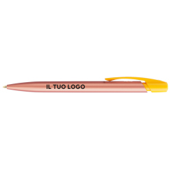 Penna a sfera Bic Media Clic Glacé Fusto Rosa con stampa personalizzata