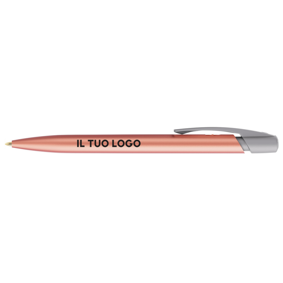 Penna a sfera Bic Media Clic Glacé Fusto Rosa con stampa personalizzata