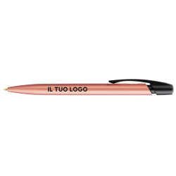 Penna a sfera Bic Media Clic Glacé Fusto Rosa con stampa personalizzata