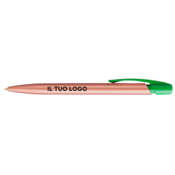 Penna a sfera Bic Media Clic Glacé Fusto Rosa con stampa personalizzata