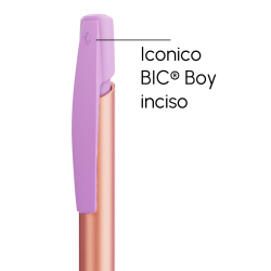 Penna a sfera Bic Media Clic Glacé Fusto Rosa con stampa personalizzata