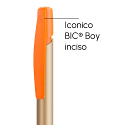 Penna a sfera Bic Media Clic Glacé Fusto Oro opaco con stampa Logo