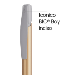 Penna a sfera Bic Media Clic Glacé Fusto Oro opaco con stampa Logo