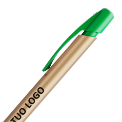 Penna a sfera Bic Media Clic Glacé Fusto Oro opaco con stampa Logo