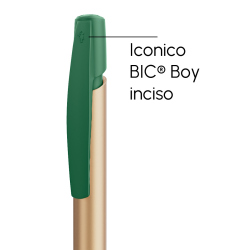 Penna a sfera Bic Media Clic Glacé Fusto Oro opaco con stampa Logo